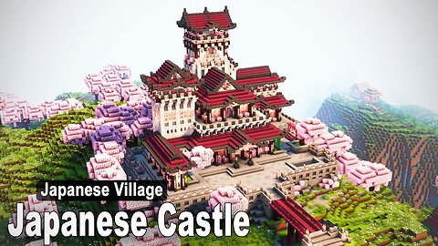 Minecraft: How to build a Japanese Cherry Blossom Castle | Tutorial Part 2