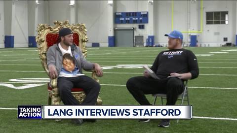 TJ Lang interviews Matthew Stafford in humorous exchange