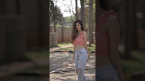 Vedika Hot and Sexy Crop Top and Jean Outfit HD Video #shorts