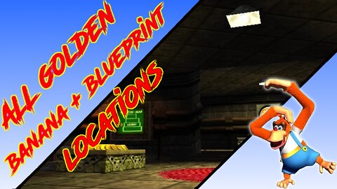 Donkey Kong 64 - Frantic Factory - Lanky Kong Golden Banana + Blueprint (Kasplat) Locations