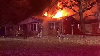 SFD battles house fire