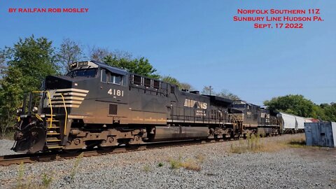 Double Header of Norfolk Southern Z Trains at Hudson Pa. Sept. 17, 18 2022 #ns11z #trainsinpa