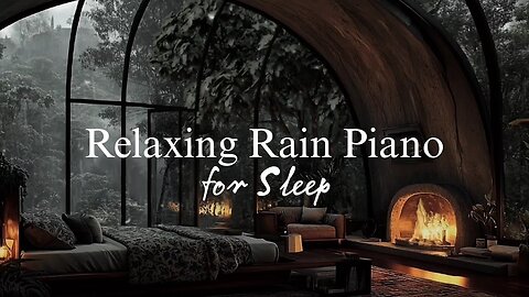 Cozy Bedroom Vibes: Rain, Piano, and Fireplace for Instant Calm, Sleep Faster, and Study