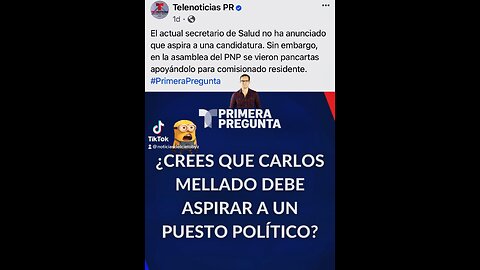 CARLOS MELLADO ASPIRA A CARGO POLÍTICO