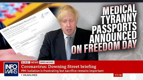 Live from London: Boris Johnson Admits to Using 'Mind Control' to Establish Medical Dictatorship -