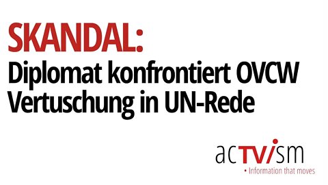 Veteran-Diplomat konfrontiert OPCW-Vertuschung in UN-Rede