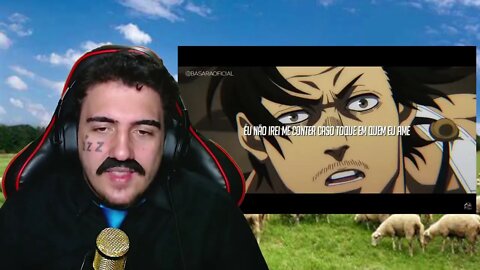 PASTOR REACT Rap do Yami Sukehiro (Black Clover) | Magia da Escuridão | Basara