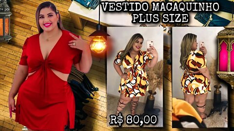 🛑 VESTIDO MACAQUINHO FEMININO PLUS SIZE