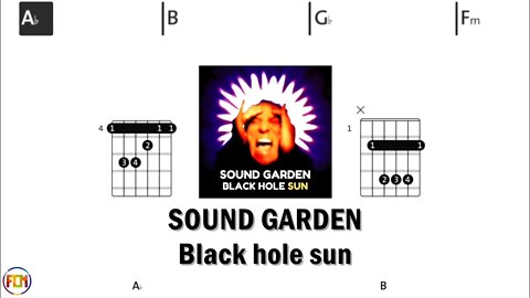 SOUND GARDEN Black hole sun - Guitar Chords & Lyrics HD