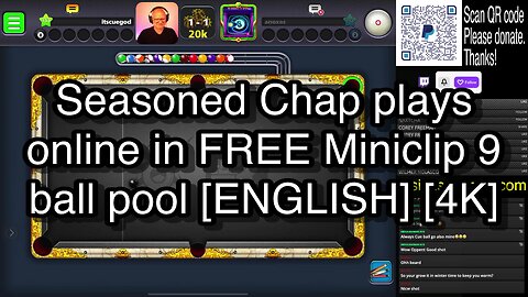 Seasoned Chap plays online in FREE Miniclip 9 ball pool [ENGLISH] [4K] 🎱🎱🎱 8 Ball Pool 🎱🎱🎱