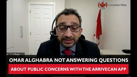 Omar Alghabra not answering questions about public concerns with the ArriveCAN app