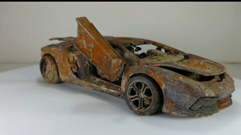 Lamborghini Aventador Restoration Abandoned model