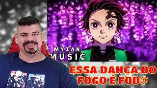 REACT 🔴Myzan Hinokami Kagura (Tanjiro) Prod Skagbeat - MELHOR DO MUNDO