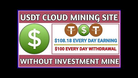 Brand New! usdt mining site today { Signup Bonus $27 USDT } Free USD earning site 2023