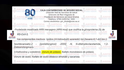 Contraindicación Vacuna Pfizer/BioNTech: Cloruro de Potasio