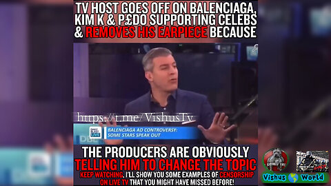 Tv Host Goes Off On Balenciaga: Producers Telling Him To Stay On Script #VishusTv 📺