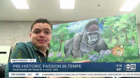 Teen's dinosaur, prehistoric art inspires others at Valley rock shop