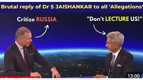 "We have Our own POLICIES, you will have to live with it" : Dr S jaishankar Epic interview