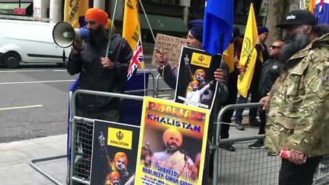 British Sikhs Protest 1984 Sikh Genocide | Sidhu Moosewala Deep Sidhu Murder | Indian HC London