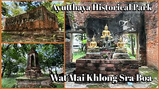 Wat Mai Khlong Sa Bua วัดใหม่ - Restored Temple Ruin - Ayutthaya Historical Park - Thailand 2024