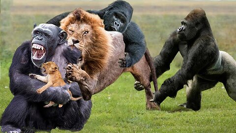 The Power of Gorilla is Scary! Angry Baboons Torture Family Lion Family To Death To Avenge Teammates