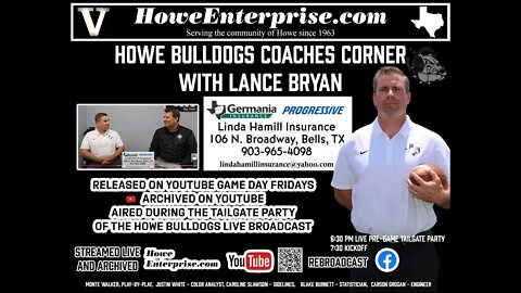 Howe Bulldogs Coaches Corner with Lance Bryan, 9/16/2022