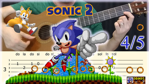 Sonic - Green Hill Zone 4/5 - Guitar Duo Tutorial