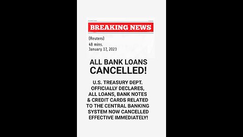 #527 ALL BANK LOANS CANCELLED LIVE FROM THE PROC 01.18.23