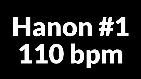 Hanon #1 110 bpm | piano/teclado