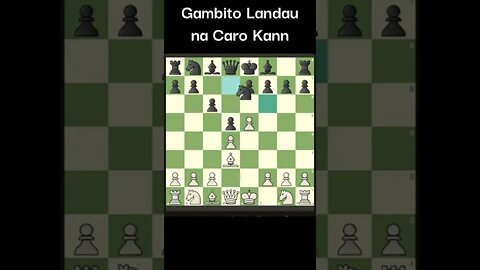 GAMBITO LANDAU NA CARO KANN CUIDADO #Shorts #Chess #Xadrez #Ajedrez #Echecs