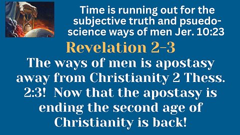 Rev. 2 -3 There haven't been Christians for 1680 years. But the 2nd age of Christianity is back!