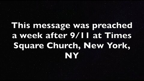 "Run for your Life!" a message by Carter Conlon, preached a week after 9/11 2001 POWERFUL!!