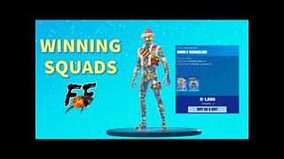 Winning in SQUADS w/ FleaFierce (Fortnite Season 5) | New Blinky Skin | New Swirly SnowGlobe |