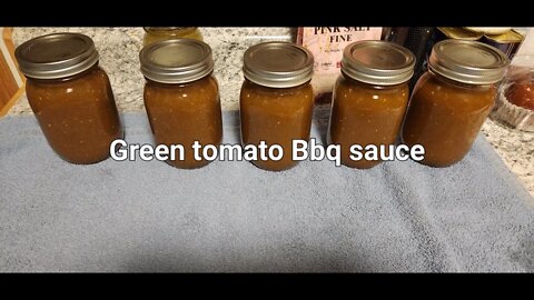 You made what with green tomatoes? BBQ sauce #greentomato #bbqsauce Canning green tomato bbq sauce.