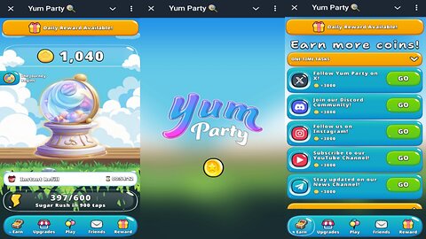 Yum Party | Choose Your Team ,Collect Candies And Earn REAL Prizes! | New Telegram Crypto Mining Bot