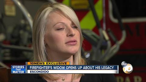 Firefighter's widow opens up about his legacy