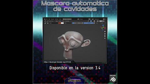 #Blender Mascara automatica de cavidades para #escultura y #pintura