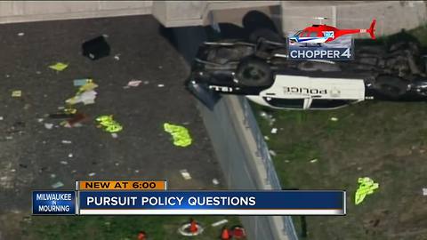 Fallen officer crash raises questions about police pursuit policy