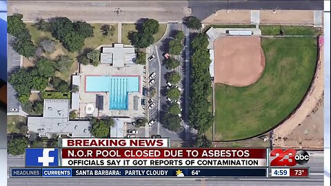 Pool contaminated with asbestos