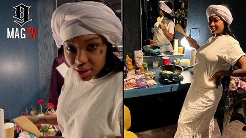 Summer Walker Cooks Backstage In Dressing Room During Concert! 👩🏽‍🍳