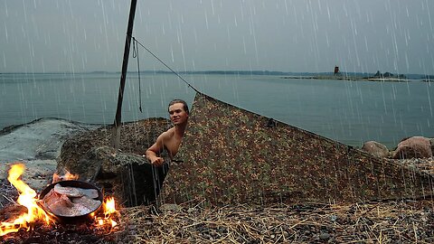 3 Day Seaside Camping: HEAVY RAIN, Catch & Cook - Perch & Monster Pike