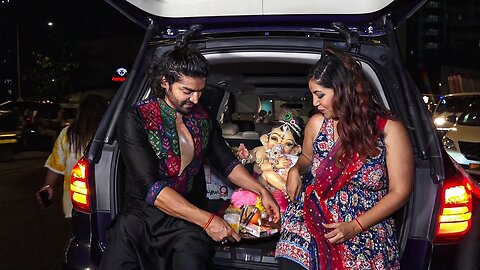 Gurmeet Choudhary And Debina Bonnerjee Ganpati Visarjan 2023 Video 🤩💖📸