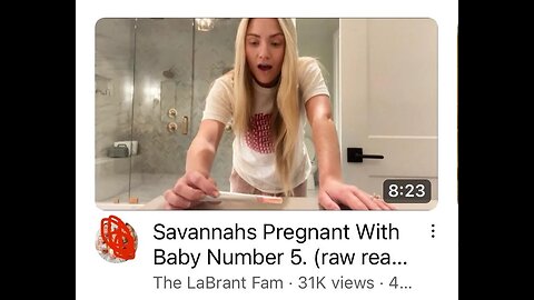 Savannahs Pregnant With Baby Number 5. (raw reaction)