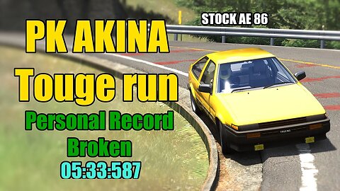 STOCK TOYOTA AE86 TOUGE RUN // PK AKINA // PR BROKEN!