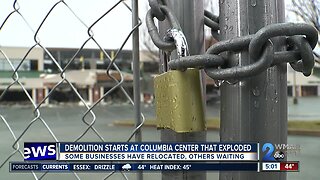 Demolition starts at Columbia Center that exploded