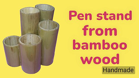 Wooden pen stand from bamboo wood #stand #handmade #creative