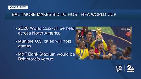 Lt. Governor, Baltimore Mayor leading effort to bring 2026 FIFA World Cup to Maryland