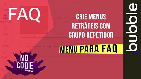 Menu slide para FAQ Bubble [ PERGUNTAS FREQUENTES ]