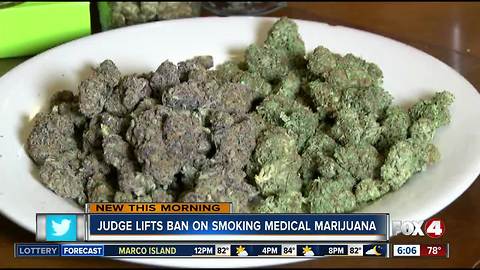 Florida judge lifts stay on smokable medical marijuana