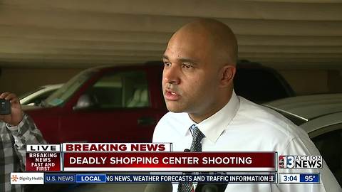 Police discuss deadly shooting at Las Vegas Boulevard shopping center